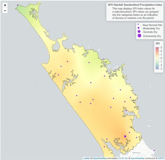 Fig 3 Standardised Rainfall For Northland On A 3 Mth Scale Nov Jan