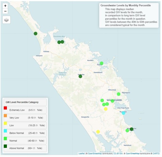 Groundwater Levels For August 2024