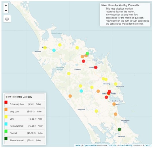 Monthly Percentile River Flows For September 2024